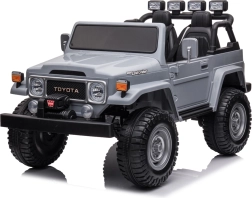Elektryczny samochodzik dla dzieci Toyota Land Cruiser 4x4 dwuosobowy – Szary
