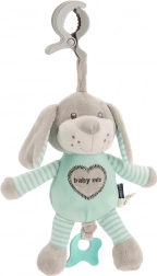 Edukacyjna grająca pluszowa zabawka z klipsem BABY MIX pies miętowy