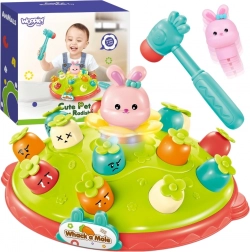 Woopie interaktywna gra „uderz kreta” – edukacyjna zabawa z młotkiem i marchewkami