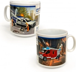 Porcelanowy kubek BRUDER z motywami zabawek