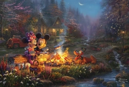 Puzzle SCHMIDT Mickey i Minnie: Romantyka przy ognisku 200 kawałków