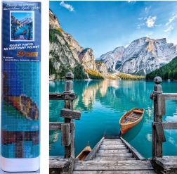 Malowanie diamentowe Górskie Jezioro 30x40cm