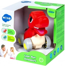 Interaktywny dinozaur na kółkach z ruchomą szczęką