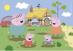 Clementoni puzzle Świnka Peppa zabawa w błocie