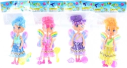 Lalka wróżka z tęczowymi skrzydłami i akcesoriami