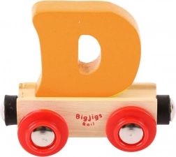 Bigjigs Rail drewniany pociąg z literą D
