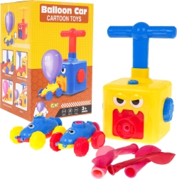 Zestaw 2 autek z napędem balonowym dla dzieci 3+ z ręczną pompką