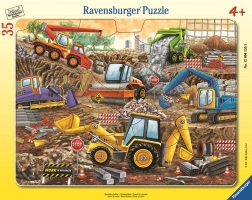 Puzzle Ravensburger Maszyny Budowlane - 35 elementów