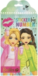 Kreatywny zestaw wyklejania według numerów – 12 arkuszy i 6 arkuszy naklejek