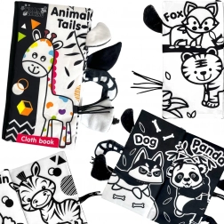 Woopie Baby kontrastowa sensoryczna materiałowa książeczka dla niemowląt