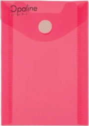 Koperta z napem A7 w pionie OPALINE różowa