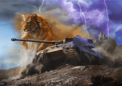 Puzzle TREFL Premium Plus World of Tanks: Tiger II 1000 elementów