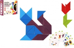 Drewniana mozaika trójkąty