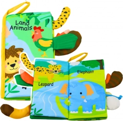 Miękka edukacyjna książeczka ze zwierzątkami dla niemowląt