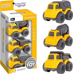 Woopie pojazdy budowlane 3w1 – betoniarka, wywrotka i śmieciarka