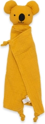 Kocyk z muślinu New Baby Koala musztardowy