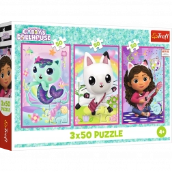 Puzzle 3x50 - Gabby's Dollhouse: Poznaj Gabby i kotki