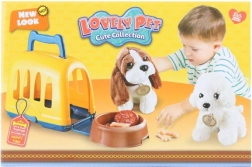 Pluszowy piesek z transporterem i akcesoriami