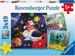 Ravensburger Puzzle zawody z krainy fantazji, 3×49 elementów