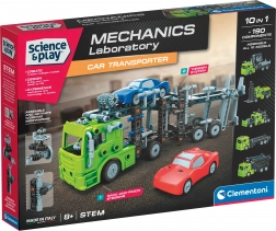 Clementoni Science & Play mechaniczne laboratorium – transporter samochodów 10 w 1