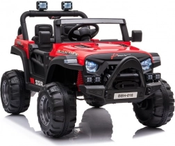 Dziecięcy akumulatorowy samochodzik terenowy – czerwony
