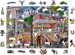 WOODEN CITY drewniane dwustronne puzzle Główna ulica, 505 elementów