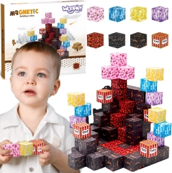 Magnetyczny zestaw konstrukcyjny 3D – 74 szt.