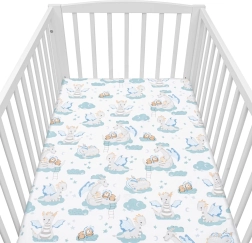 Bawełniane prześcieradło do łóżeczka NEW BABY Smoczek 120 × 60 cm