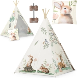 Dziecięce tipi NUKIDO – beżowe leśne motywy