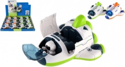 Plastowy wahadłowiec kosmiczny z astronautą na sprężynie