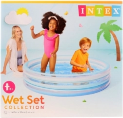 Nadmuchiwany dziecięcy basen 147 × 33 cm, niebieski, 3 komory