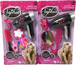 Zestaw kosmetyczny dla dzieci z suszarką – zabawa w fryzjerkę i makijaż