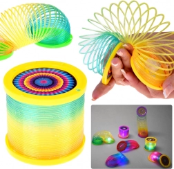 Tęczowa sprężynka DISCO 2w1 z oświetleniem LED i projektorem