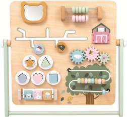 Drewniana tablica aktywności farma dla dzieci 2+