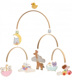 Zasłona z małymi zwierzątkami w chmurach DJECO