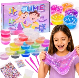Zestaw do robienia slime – 24 kolory i dodatki