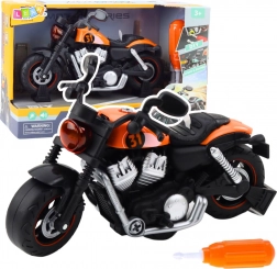 Motocykl do Rozkładania i Składania z Efektami Światła i Dźwięku - Pomarańczowy