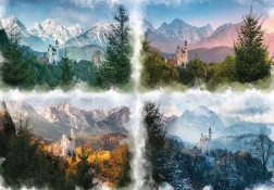 Ravensburger puzzle Neuschwanstein w czterech porach roku 18000 elementów