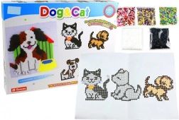 zestaw koralików do zaprasowywania pies i kot 6000 szt.