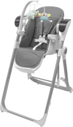 Dziecięce krzesełko do karmienia i huśtawka 2w1 NEW BABY Smart, szare