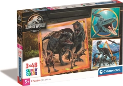 Puzzle 3×48 elementów Jurassic World