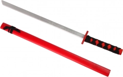 Drewniany czerwony miecz na cosplay 73 cm