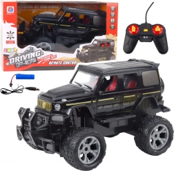 RC terenowe auto ze światłami, skala 1:12, czarne