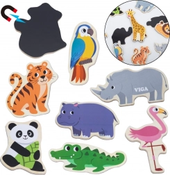 Viga drewniane magnesy – dzikie zwierzęta, 20 szt.