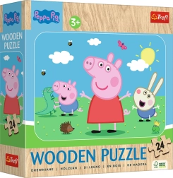 Drewniane puzzle ŚWINKA PEPPA 24 elementy