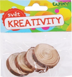 Drewniane krążki 3–4 cm, zestaw 4 szt.