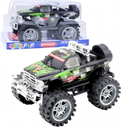 Terenowe auto z napędem na tylne koła zielono‑czarne 27 cm