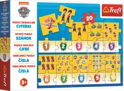 Edukacyjne puzzle Cyfry Psi Patrol 20 części