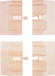 Small foot drewniane rampy do autostrady, 4 szt.