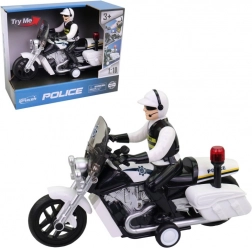 Policyjny motocykl ze światłem i dźwiękiem